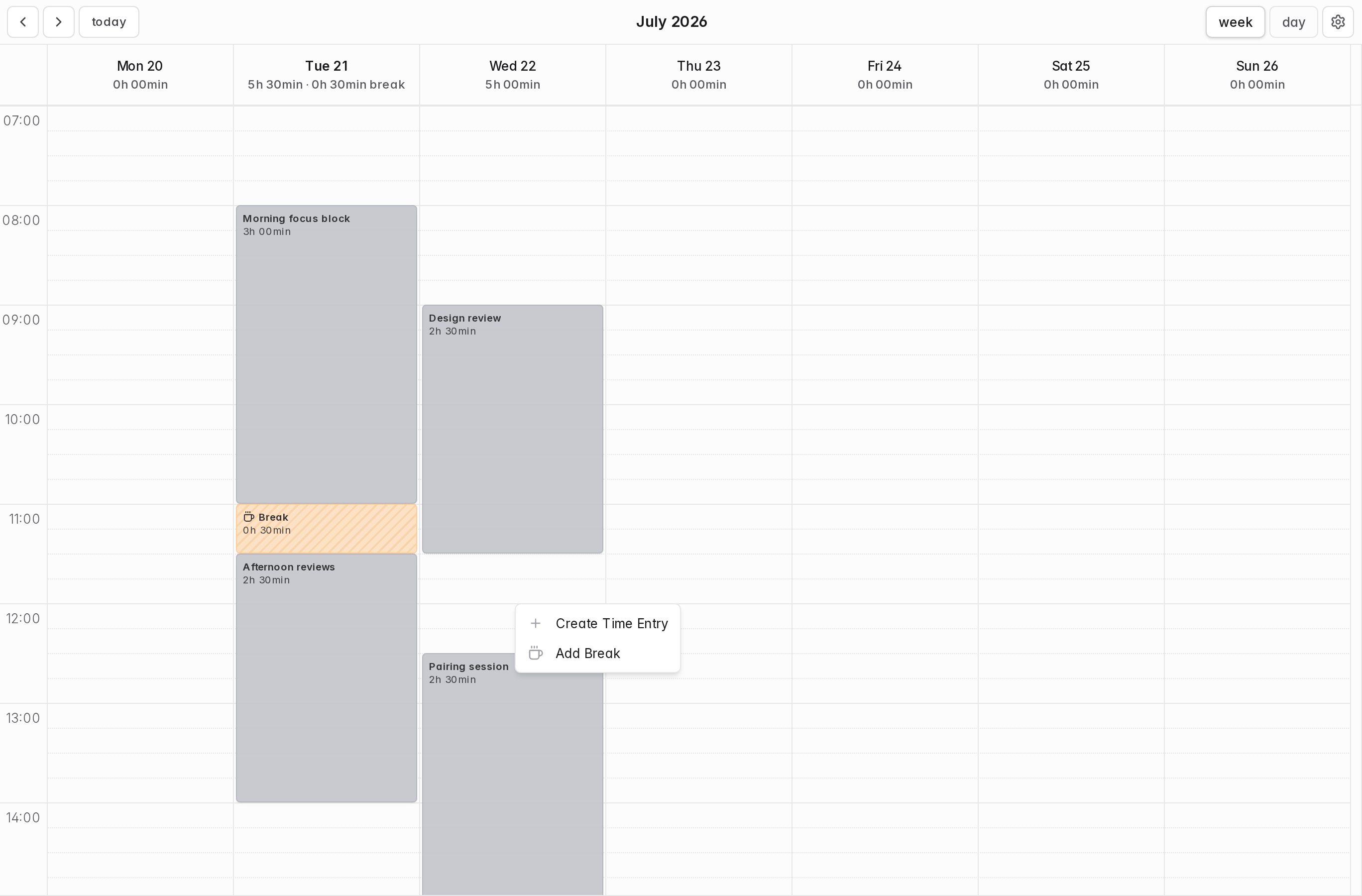 Breaks in the Calendar